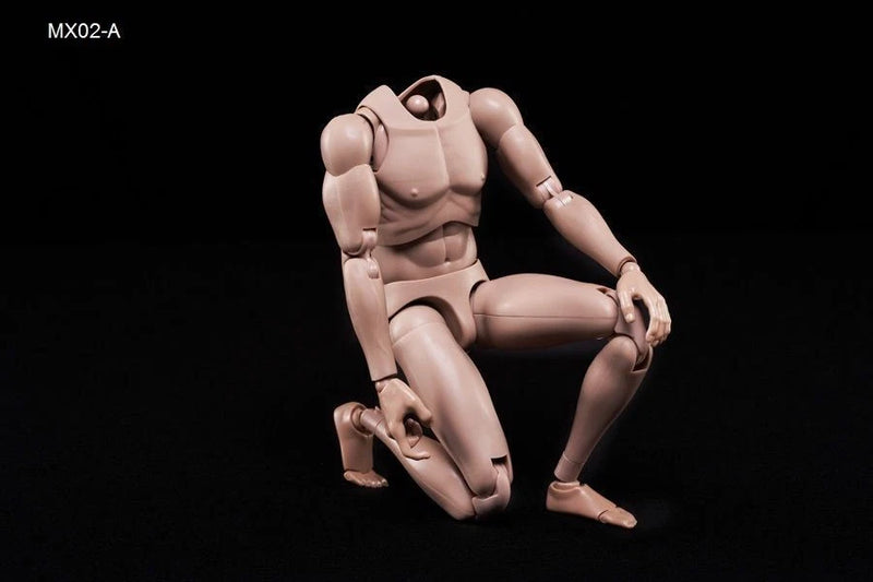 1/6 Male Action Figure Body 12'' Europe Skin Men Nude Narrow Shoulder MX02-A Kit Model
