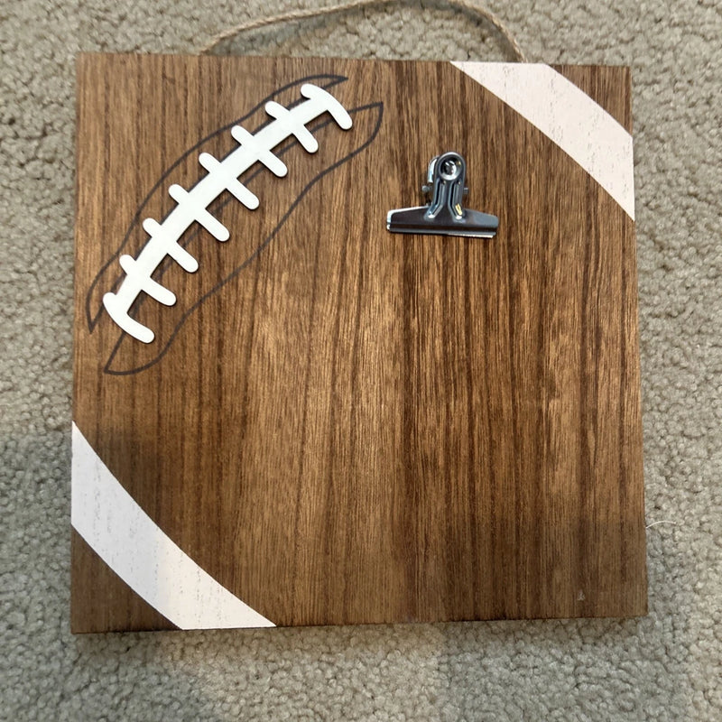 Football Clip Board Wooden Decorative Picture Board 8.5in X 8.5in SKU 64 Model