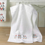 Permin Towels counted cross stitch kit, set of 2 pcs. "Crazy seagulls", 30x50cm, Model