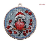 DIY Cross Stitch Kit New Year's - Birdie  on Wood Cross Stitch Craft Set Model