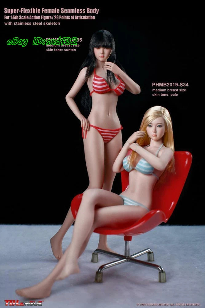 TBLeague PHMB2019-S34 S35 1/6 Girl Medium Breast Body Model 12" Female Figure Model