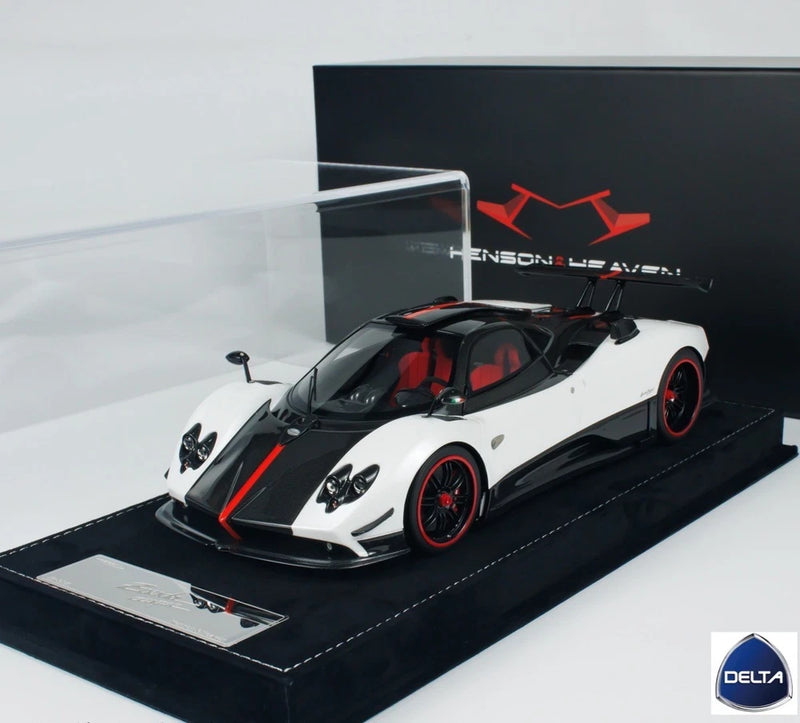 1/18 Henson & Heaven HH Model Pagani Zonda Cinque Coupe In Bianco Benny Model