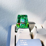 Bulbasaur Resin Keycap, Artisan Pokemon keycap set for mechanical keyboard Model