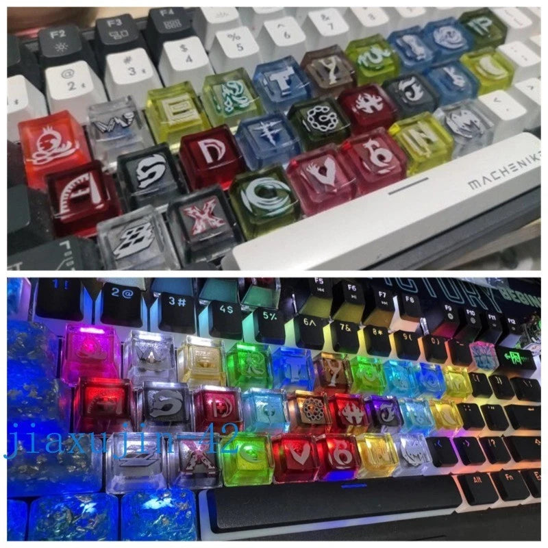 26pcs Handmade Kamen Rider Themed Keycaps Artisan Key cap For Cherry MX Keyboard Model