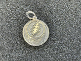 Grateful Dead  Small Steal Your Face  pendant GDM? Sterling Silver Vintage 1992 Charms