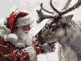 AREOPNMG Christmas Santa Claus Paint by Numbers Kit for Adults Beginner DIY Model