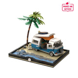 Mocs Building Bricks Toys Kits  Small Camper  and Beach Pedestal Scene 962 Parts Model