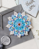 DIY Jewelry Make Beading Kit Pin Snowflake 2 Brooch Bead Embroidery Needlepoint Model