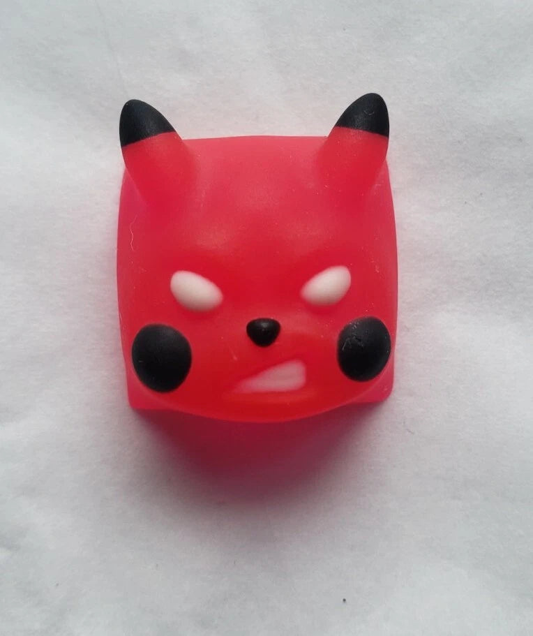 Systematik - ARTISAN KEYCAP - Cap Key MX Stem Red Angryatchu Angry Pikachu Model