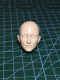Unpainted DIY Model 1/6 Bald Actress Zhou Xun Head Fit 12in Body Action Figure Model