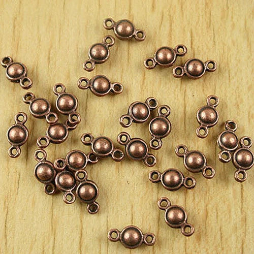 80pcs 10*5*3.5mm Copper-tone Oblate Shape Charms Findings H1898 Charms