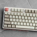 Retro Gray White 9009 PBT Dyesub Keycaps Set OEM for MX Mechanical Keyboards Model