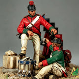 1/32 Napoleonic British Soldiers Drinking Resin Two Figures Model Kits Unpainted Model