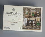 Brand New Hearth Hand Magnolia Toy Dollhouse Furniture 11-Pieces Wooden Set Bath Model