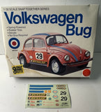 ENTEX Volkswagen Bug 1/32 Snap Kit Box & Decals Vintage Bandai Japan Model Box Model