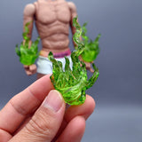 1/12 Scale Soldier Green Flame Fist Special Effect for 6'' Figure Accessory Model