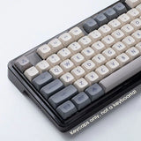 Gray White Retro PBT Keycap Set Sublimation XDA Profile for Mechanical Keyboards Model