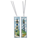 Vervaco bookmark counted cross stitch kit "Lighthouses" Set of 3, 6x20cm Model