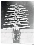 Swim Team Posing In Formation On Diving Board 1935 Old Photo Model