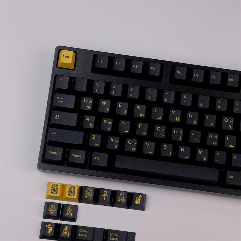 GMK Copy Egyptian Pharaoh Keycaps Set Dye-subbed Key Cap For Mechanical Keeb Model