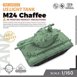 MRY-SFW 1/160 US M24 Chaffee Light Tank 512 Model