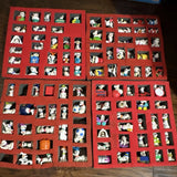 Disney 101 Dalmatians Mini Figurines Lot w/ Red Display Case, 1" Tall Model