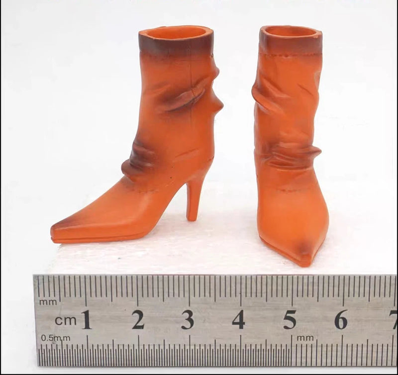 1/6 Scale Solider Female Orange High Heels Hollow Plastic Model for 12" Figures Model