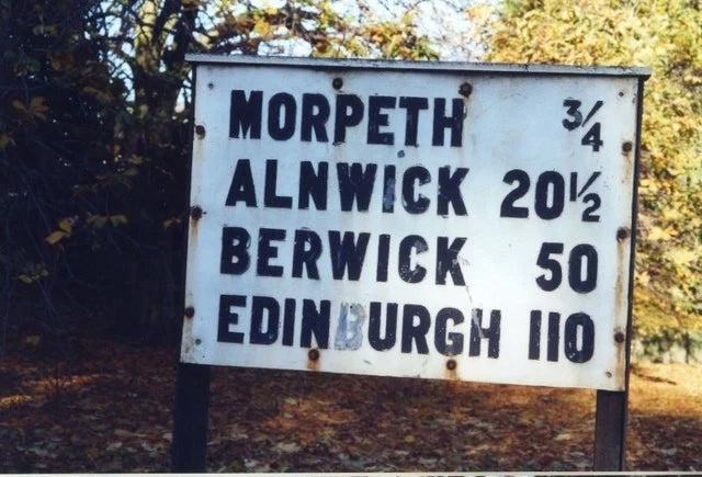 Photo 6x4 Old Sign board by the B1337, Morpeth Sign board by the B1337 (w c2001 Model
