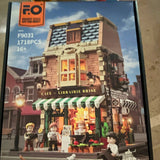 FO Town Life Book Cafe Building Blocks Set F9031 1718pcs 16+ LED Light Kit Model