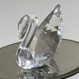 Swarovski Crystal Swan Figurine 1" Tall with Display Mirror Feathered Beauties Model