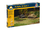 Italeri 7507 1/72 Scale Model Kit WWII German Tank Panzer III Ausf.J(2pcs) Model