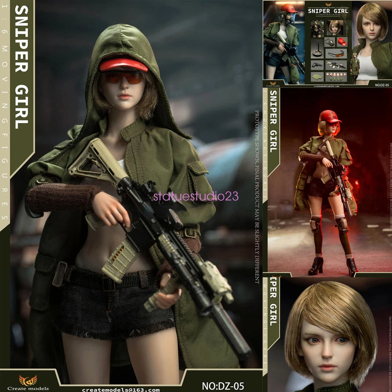 Createmodels 1/6 Sniper Girl Songbird Action Figure Model Collectible Toy Gift Model