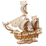 Wooden Ship Assembly Model Set for Classroom Science Craft and Home Learning Model