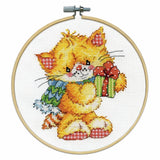 Design Works counted cross stitch kit with hoop "Cat", Diam. 15cm Model