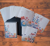 Wildflower Embossed Card Kit: DIY Paper Craft, A2 Blank Greeting Cards Model