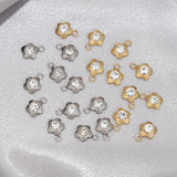 20pcs stainless steel gold/silver flower charms Charms
