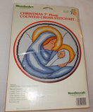 New Nativity Christmas Counted Cross Stitch Kit No.5541 WonderArt 7" Hoop Model