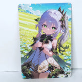 Nahida Floral Waifu Card Anime Girl Wall Art Oversized Board A5 Model