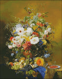 Needlework Crafts Embroidery DIY Counted Cross Stitch Kits Still life Peonies Model