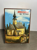 VOLLMER N 7740 HO Model Railroad  Train Kit Building Alpine Church Model