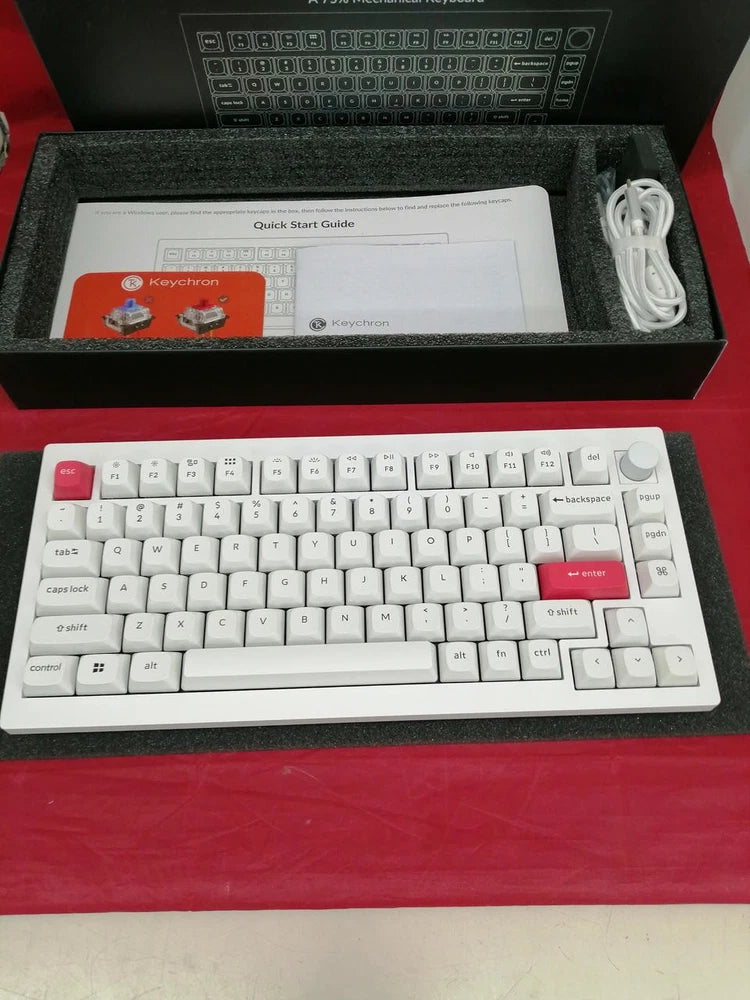 Keychron V1 Mechanical Keyboard Fully Customizable QMK/VIA Supported PBT Keycap Model