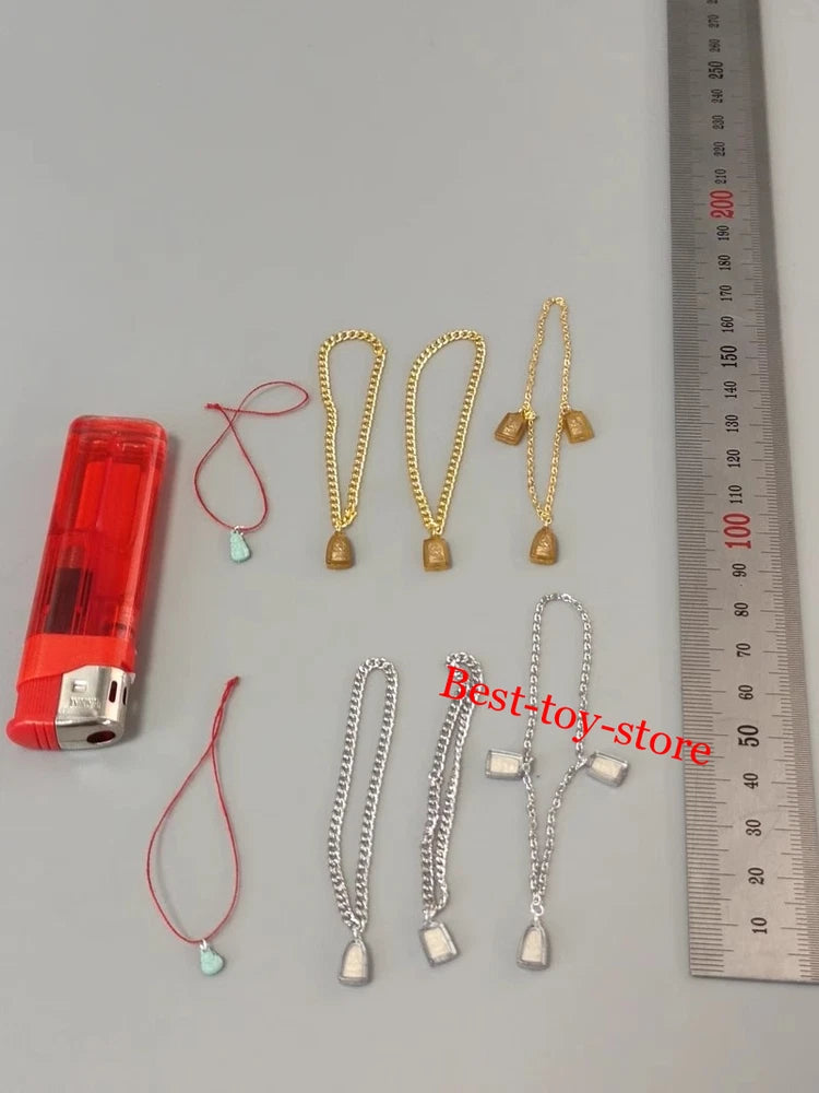 1/6 Three Buddha Plaques Necklace Model 12''Action Figure Body Accessories Model