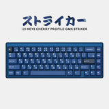 129 Striker Blue Cherry Profile Dye-subbed PBT Keycap Set For GMMK pro KBD D60 Model