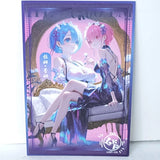 Rem Ram Waifu Card Anime Girl Glamour Matchmaker Wall Art Oversized Board A5 Model