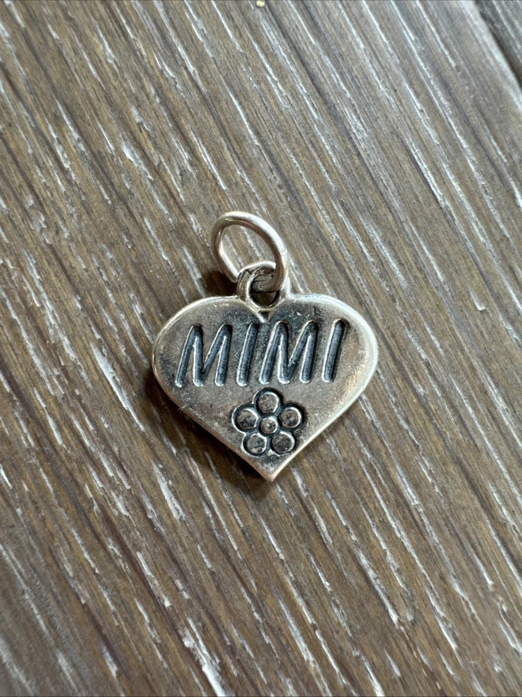 New Sterling Silver 925 Heart Mimi Charm Jewelry Bracelet Pendant Charms
