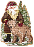 Cross Stitch Kit ~ Mill Hill 2026 Alaskan Santas - Katmai Santa #MH20-2633 Model