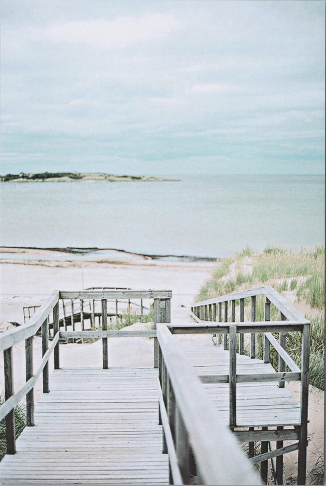 White Washed Board Walkway to Sea Brand New 2023 Image Card 4"x6" 9806.2 MR ALE Model