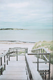 White Washed Board Walkway to Sea Brand New 2023 Image Card 4