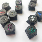 Jackie Chan Adventures Zodiac Cross-axis Anime Keyboards Translucent Keycap Cap Model