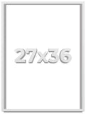 27x36 Shadow Box Frame White | 1 Inches Deep Real Wood Contemporary Shadowbox Di Model